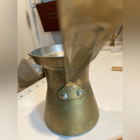 Copper Turkish Coffee Pot with Long Hanging Handle Melting/Pouring Vessel #6 - Picture 4 of 13